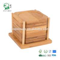 Eco friendly custom natural bamboo coaster bamboo hot pad