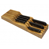 Drawer Knife Block, 100% Organic Bamboo Knife Block, Holder, Storage Organizer