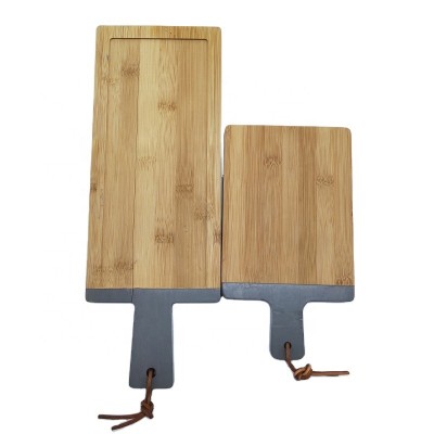 Bamboo Chopping Block with Painting Handle Bamboo Cutting Board Set