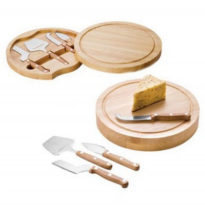 Food Grade Creative Round Bamboo Cheese Board Cheese Cutting Board Cheese Knife Tool Set